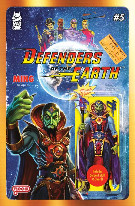 DEFENDERS OF THE EARTH #5 (OF 8) CVR B DJORDJE DJOKOVIC ACTION FIGURE VAR - Release Date: 3/5/25