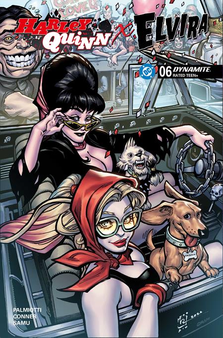 HARLEY QUINN X ELVIRA #6 CVR B CHAD HARDIN VAR ISBN: 72513035710606021 - FOC DATE: 2/16/26 - Release Date: 3/18/26