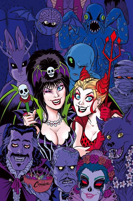 HARLEY QUINN X ELVIRA #6 CVR G AMANDA CONNER PARTY LTD VIRGIN VAR ISBN: 72513035710606071 - FOC DATE: 2/16/26 - Release Date: 3/25/26