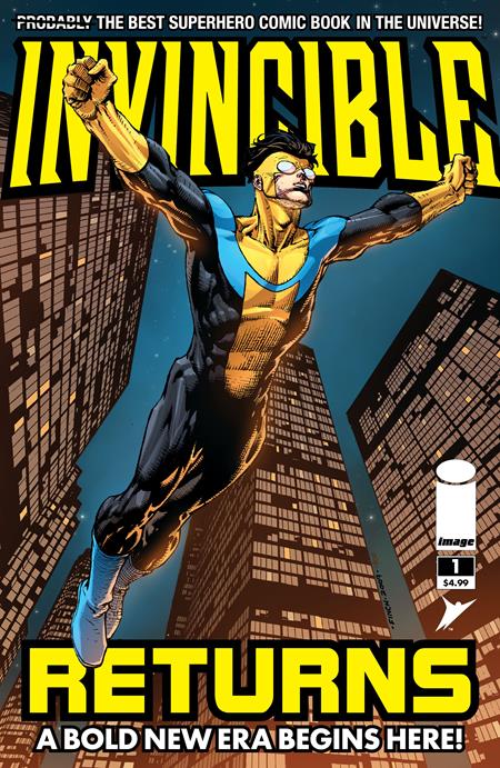INVINCIBLE RETURNS FACSIMILE EDITION #1 CVR A DAVID FINCH & FCO PLASCENCIA ISBN: 70985304592200111 - FOC DATE: 3/2/26 - Release Date: 3/25/26