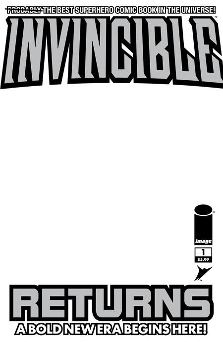 INVINCIBLE RETURNS FACSIMILE EDITION #1 CVR D BLANK SKETCH VAR ISBN: 70985304592200141 - FOC DATE: 3/2/26 - Release Date: 3/25/26