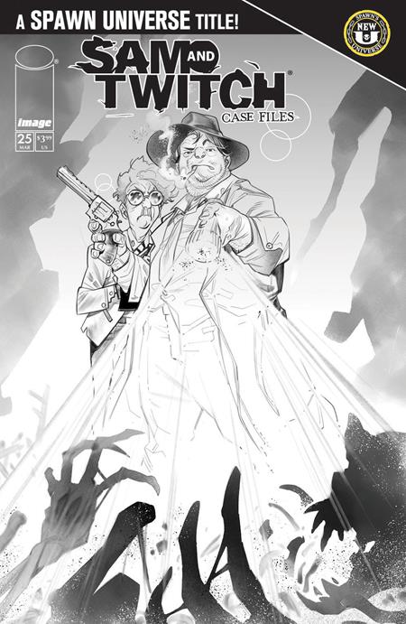 SPAWN SAM AND TWITCH CASE FILES #25 CVR B IG GUARA B&W VAR ISBN: 0126IM0406 - Release Date: 3/4/26