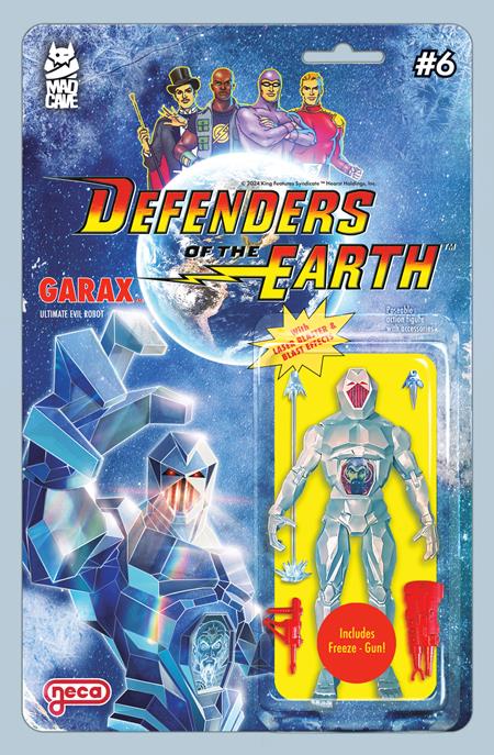 DEFENDERS OF THE EARTH #6 (OF 8) CVR B DJORDJE DJOKOVIC ACTION FIGURE VAR - Release Date: 4/9/25