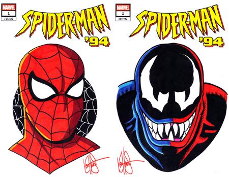 DF SPIDER-MAN ‘94 #1 DUAL BLANK VARIANT SET SIGNED AND REMARKED BY KEN HAESER WITH SPIDER-MAN ’94 AND VENOM ’94 SKETCHES ISBN: 72513036458600100 - FOC DATE: 3/2/26 - Release Date: 4/29/26