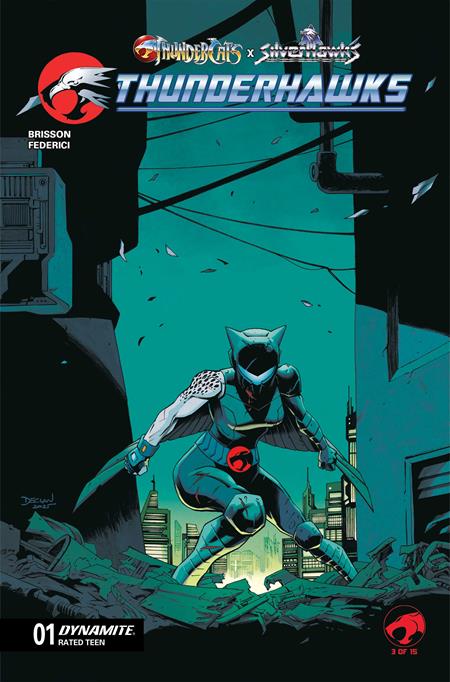 THUNDERCATS X SILVERHAWKS THUNDERHAWKS #1 CVR B DECLAN SHALVEY VAR ISBN: 72513036405001021 - FOC DATE: 3/22/26 - Release Date: 4/22/26