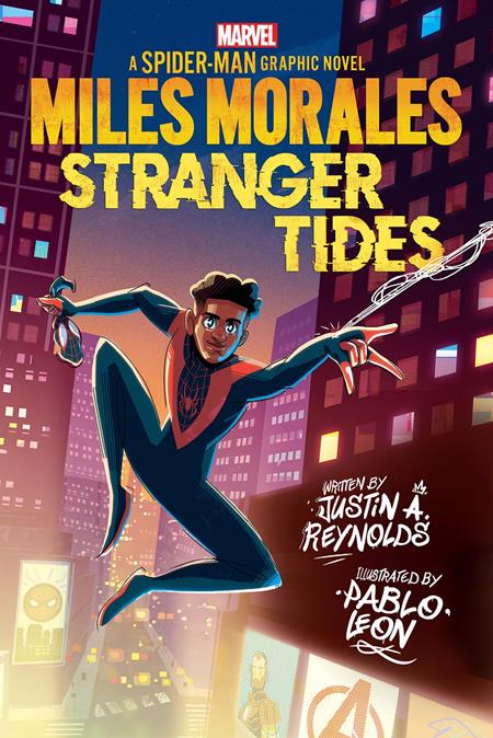 MILES MORALES STRANGER TIDES TP AN ORIGINAL SPIDER-MAN GRAPHIC NOVEL Previously Offered thru Other Distributors ISBN: 9781338826395 - FOC DATE: 3/9/26 - Release Date: 4/15/26