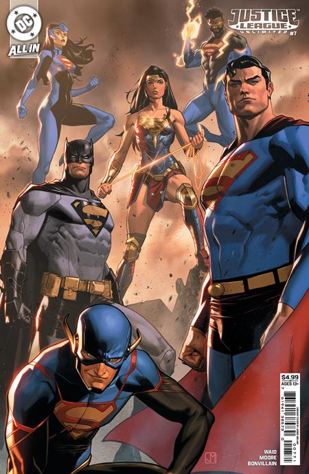 JUSTICE LEAGUE UNLIMITED #7 CVR E JORGE MOLINA SUPERSMASH-UP CARD STOCK VAR (WE ARE YESTERDAY) - Release Date: 5/28/2025