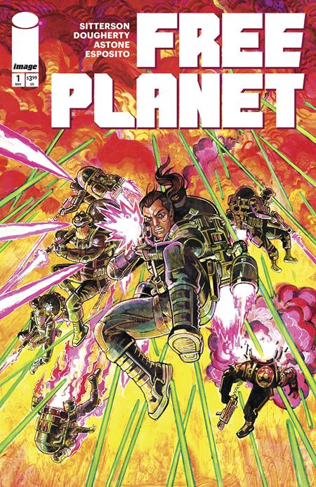 FREE PLANET #1 CVR B JED DOUGHERTY ACTION VAR - Release Date: 5/7/2025