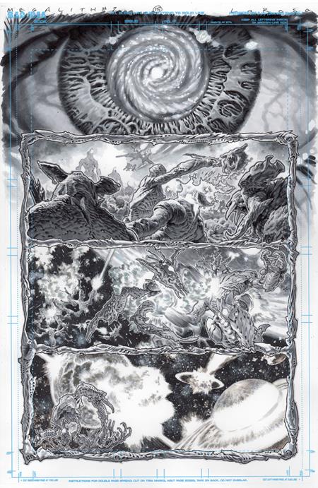 OLYMPUS SAGA MEGALITH #1 (OF 4) CVR ZA LEWIS LAROSA ORIGINAL ART EDITION 24 VAR ISBN: 85001727742701271 - FOC DATE: 4/12/26 - Release Date: 5/13/26