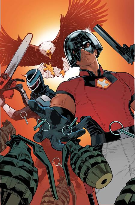 PEACEMAKER PRESENTS THE VIGILANTE EAGLY DOUBLE FEATURE #4 (OF 5) CVR B JEFF SPOKES CARD STOCK VAR (MR) - Release Date: 6/25/25