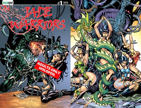 JADE WARRIORS #1 CVR D MIKE DEODATO ADULTS ONLY HOLOFOIL FLIP VAR (MR) ISBN: 602835023362 00141 - FOC DATE: 5/3/26 - Release Date: 6/10/26