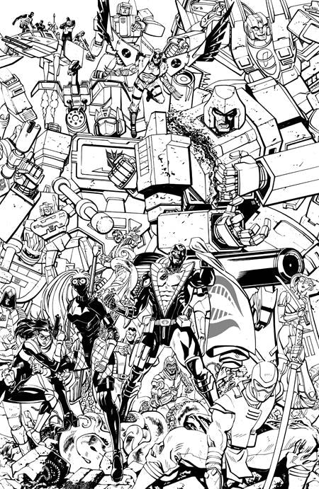 TRANSFORMERS #33 CVR G TOM REILLY ENERGON UNIVERSE 3RD ANNIVERSARY B&W VAR ISBN: 70985303861003371 - FOC DATE: 5/17/26 - Release Date: 6/10/26