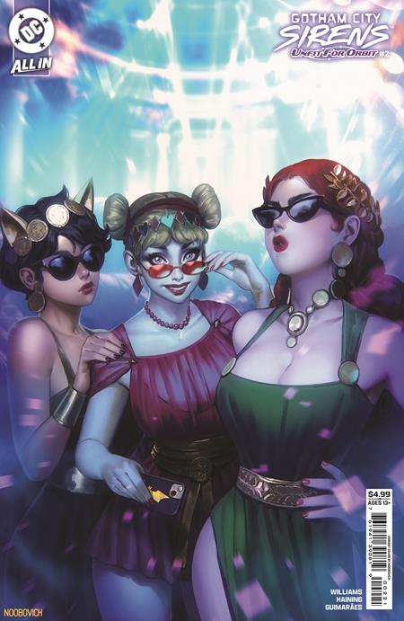 GOTHAM CITY SIRENS UNFIT FOR ORBIT #2 (OF 5) CVR B NOOBOVICH CARD STOCK VAR - ISBN: 76194139081900221 - Release Date: 7/9/25