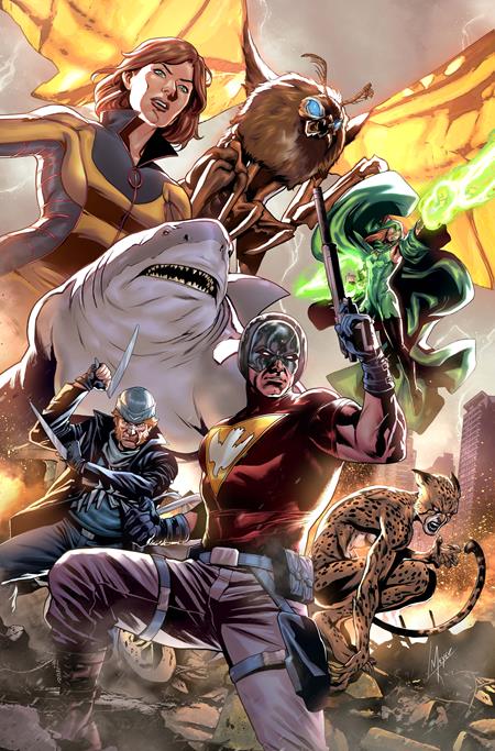 JUSTICE LEAGUE VS GODZILLA VS KONG 2 #2 (OF 7) CVR D LUCAS MEYER CARD STOCK VAR - Release Date: 7/2/25