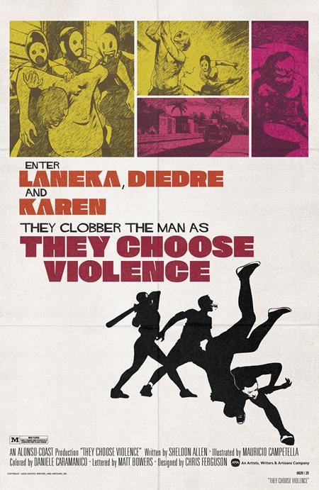 THEY CHOOSE VIOLENCE #3 (OF 5) CVR B CHRIS FERGUSON & MAURICIO CAMPETELLA BLAXPLOITATION FILM HOMAGE VAR (MR) - ISBN: 85001385475200321 - Release Date: 8/20/25