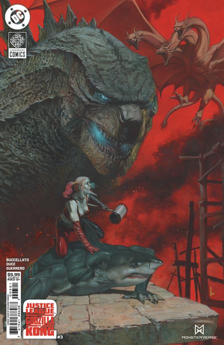JUSTICE LEAGUE VS GODZILLA VS KONG 2 #3 (OF 7) CVR B RICCARDO FEDERICI CARD STOCK VAR - ISBN: 76194138628700321 - Release Date: 8/6/25