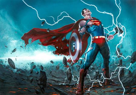 AVENGERS JLA #4 FACSIMILE EDITION CVR E GABRIELE DELL OTTO WRAPAROUND VAR ISBN: 76194139817400451 - FOC DATE: 7/26/26 - Release Date: 8/26/26