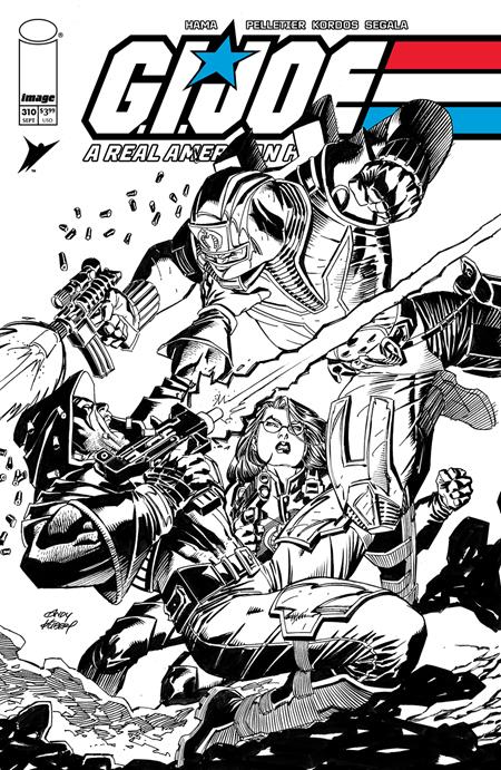 GI JOE A REAL AMERICAN HERO #310 CVR B ANDY KUBERT B&W VAR - Release Date: 9/18/24