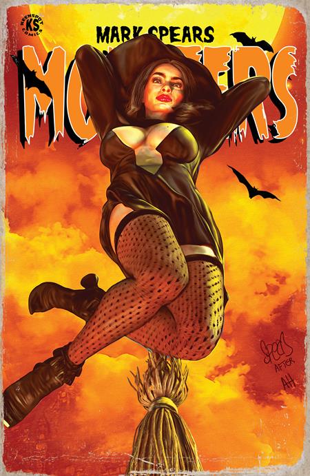 MARK SPEARS MONSTERS #7 CVR B MARK SPEARS HEXY THE WITCH JSA CLASSIFIED #1 HOMAGE VAR - 9/24/25 - Release Date: 9/24/25