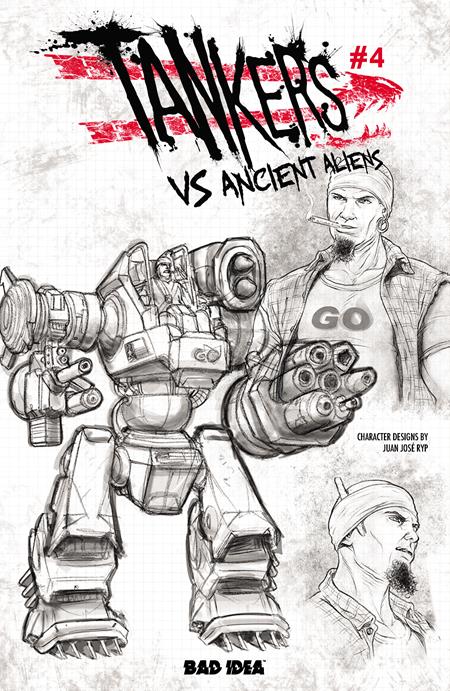 TANKERS VS ANCIENT ALIENS #4 (OF 5) CVR C JUAN JOSE RYP DESIGN VAR ISBN: 85001727745804031 - FOC DATE: 8/9/26 - Release Date: 9/9/26