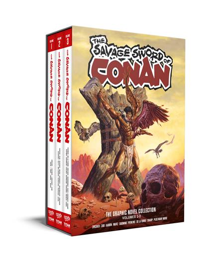 SAVAGE SWORD OF CONAN HC VOL 01-03 SLIPCASE SET REGULAR EDITION JOE JUSKO (MR) ISBN: 978180618266456999 - FOC DATE: 9/6/26 - Release Date: 9/30/26