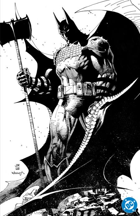 1:100 ABSOLUTE BATMAN #1 CVR H INC 1:100 JIM LEE BLACK & WHITE CARD STOCK VAR - Release Date: 10/9/24