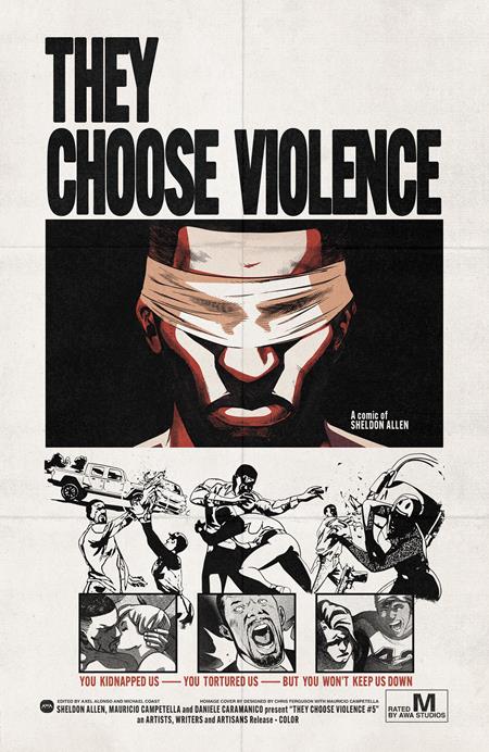 THEY CHOOSE VIOLENCE #5 (OF 5) CVR B CHRIS FERGUSON & MAURICIO CAMPETELLA BLAXPLOITATION FILM HOMAGE VAR (MR) - 10/15/25 - ISBN: 85001385475200521