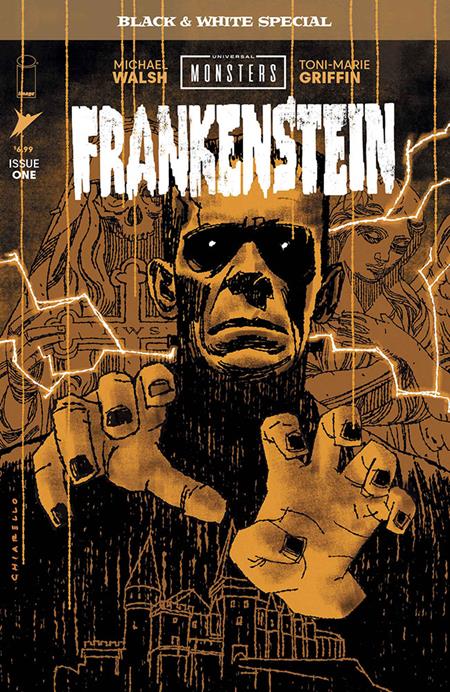 UNIVERSAL MONSTERS FRANKENSTEIN B&W SPECIAL #1 (OF 2) CVR B MARK CHIARELLO VAR ISBN: 70985304891600121 - FOC DATE: 9/20/26 - Release Date: 10/14/26