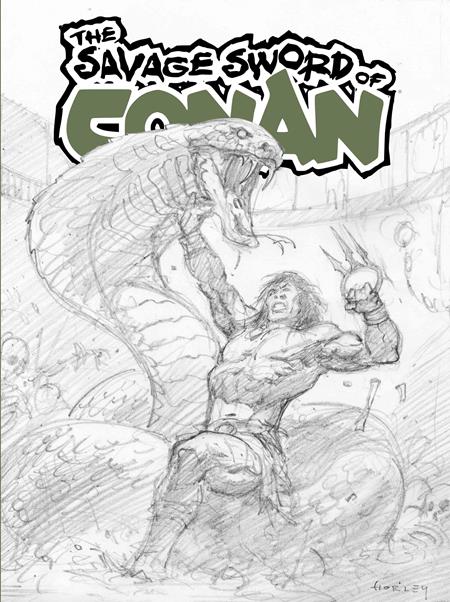 SAVAGE SWORD OF CONAN #15 SDCC EXCLUSIVE ALEX HORLEY CARDSTOCK INKS VAR (MR) ISBN: 79361173690001551 - FOC DATE: 9/13/26 - Release Date: 10/7/26