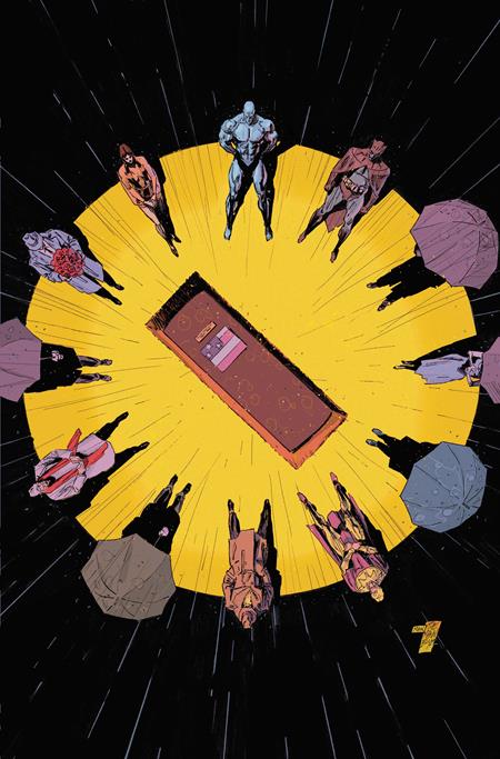 JUSTICE LEAGUE UNLIMITED #25 CVR F CLAY MANN WATCHMEN 40TH ANNIVERSARY CARD STOCK VAR ISBN: 76194138573002561 - FOC DATE: 11/1/26 - Release Date: 11/25/26