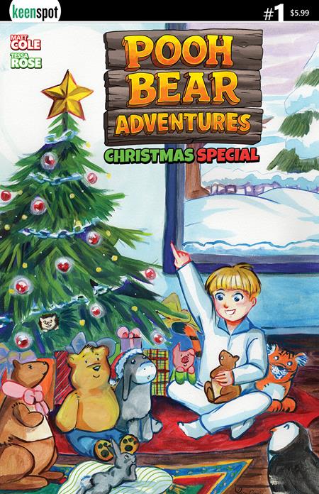 POOH BEAR ADVENTURES CHRISTMAS SPECIAL #1 (ONE SHOT) CVR A TESSA ROSE OPENING PRESENTS ISBN: 60283502353900111 - FOC DATE: 9/27/26 - Release Date: 11/18/26