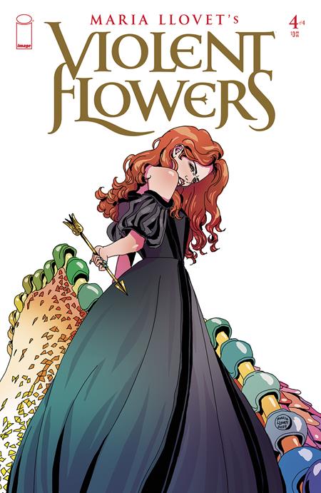 VIOLENT FLOWERS #4 (OF 4) CVR B MARIA LLOVET BLACK DRESS VAR (MR) - Release Date: 12/26/24