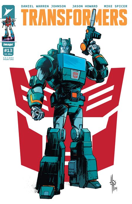 TRANSFORMERS #13 Second Printing Cvr B Jason Howard Autobot Var - Release Date: 12/11/24