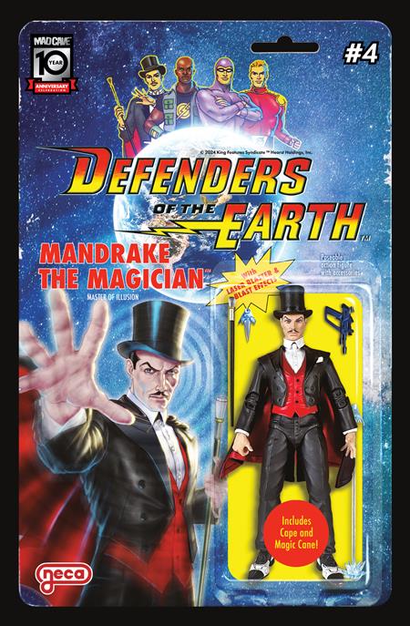 DEFENDERS OF THE EARTH #4 (OF 8) CVR B DJORDJE DJOKOVIC ACTION FIGURE VAR - Release Date: 12/11/24