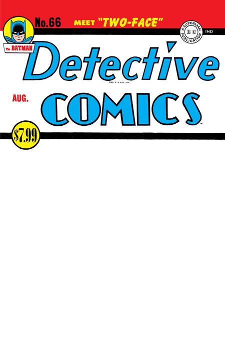 DETECTIVE COMICS #66 FACSIMILE EDITION CVR D BLANK VAR ISBN: 76194138722200121 - Release Date: 12/3/25