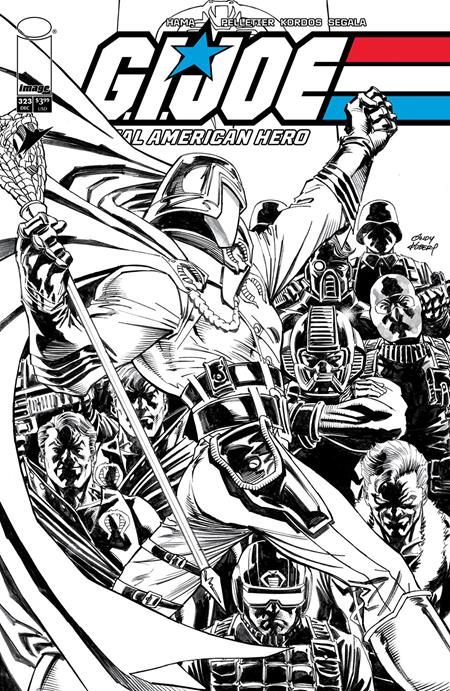 GI JOE A REAL AMERICAN HERO #323 CVR B ANDY KUBERT B&W VAR ISBN: 70985303878832321 - Release Date: 12/10/25