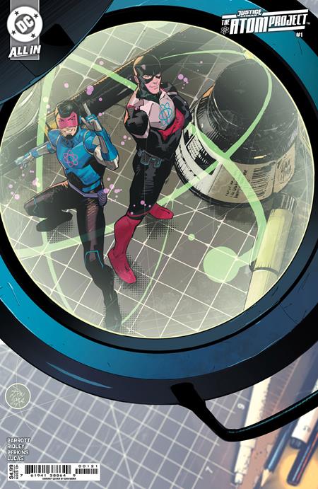JUSTICE LEAGUE THE ATOM PROJECT #1 (OF 6) CVR B DAN MORA CARD STOCK VAR - Release Date: 1/1/25