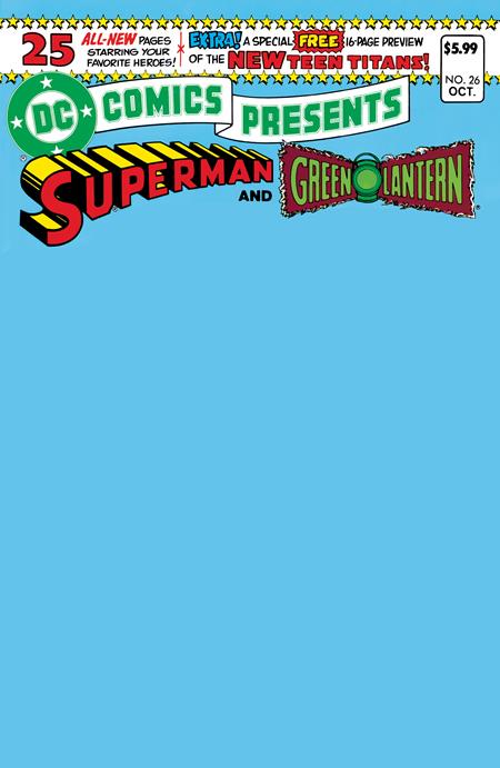 DC COMICS PRESENTS #26 FACSIMILE EDITION CVR C BLUE BLANK VAR - Release Date: 1/1/25