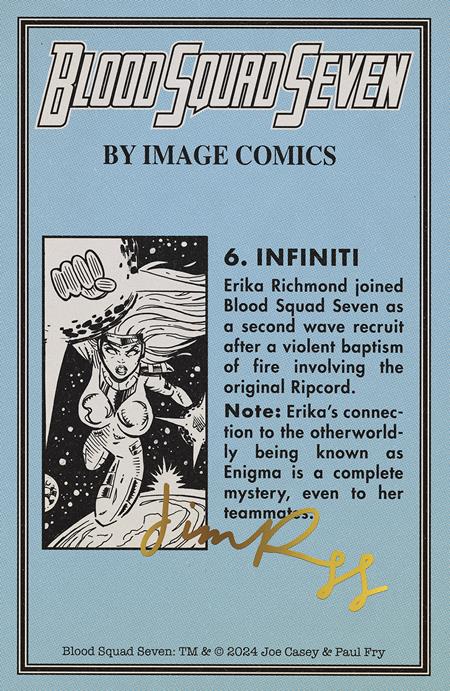 1:20 BLOOD SQUAD SEVEN #6 CVR D INC 1:20 JIM RUGG VAR (MR) - Release Date: 1/29/25