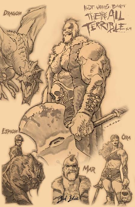 THEYRE ALL TERRIBLE #4 (OF 4) CVR B LEWIS LAROSA CHARACTER SKETCH VAR ISBN: 85001727722900421 - Release Date: 1/21/26