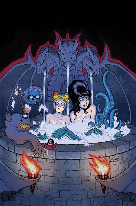HARLEY QUINN X ELVIRA #4 CVR F AMANDA CONNER HOT TUB METAL VIRGIN VAR ISBN: 72513035710604061 - Release Date: 2/11/26