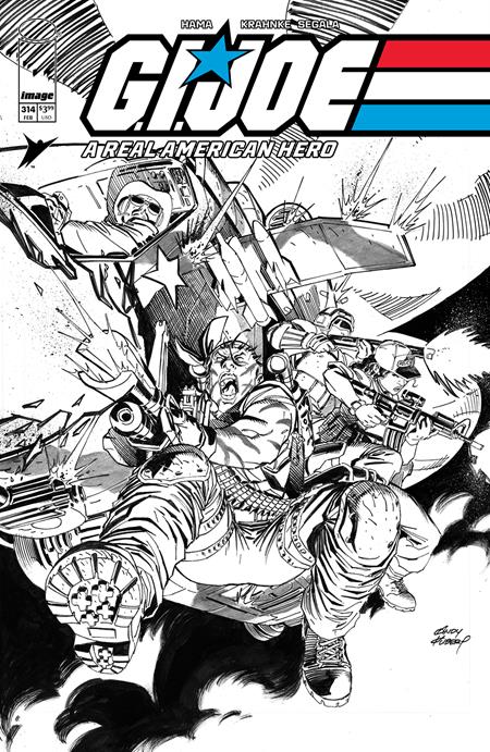GI JOE A REAL AMERICAN HERO #314 CVR B ANDY KUBERT B&W VAR - Release Date: 2/26/25