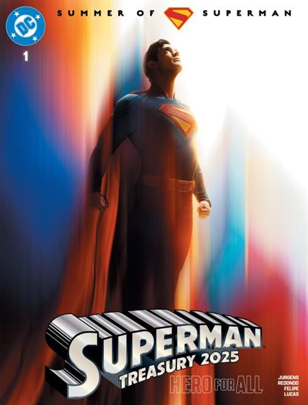 DF SUPERMAN TREASURY 2025 HERO FOR ALL #1 MOVIE VARIANT ELITE GOLD SIGNATURE SERIES SIGNED BY DAN JURGENS ISBN: 72513036338100111 - Release Date: 2/25/26