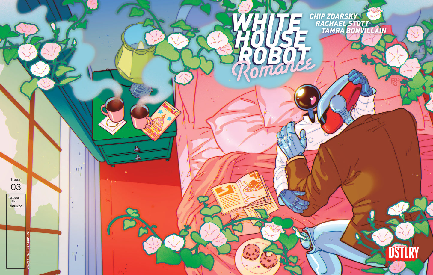 WHITE HOUSE ROBOT ROMANCE #3 CVR B PAULINA GANUCHEAU VARIANT ISBN: 61499847382300321 - FOC DATE: 5/3/26 - Release Date: 6/24/26