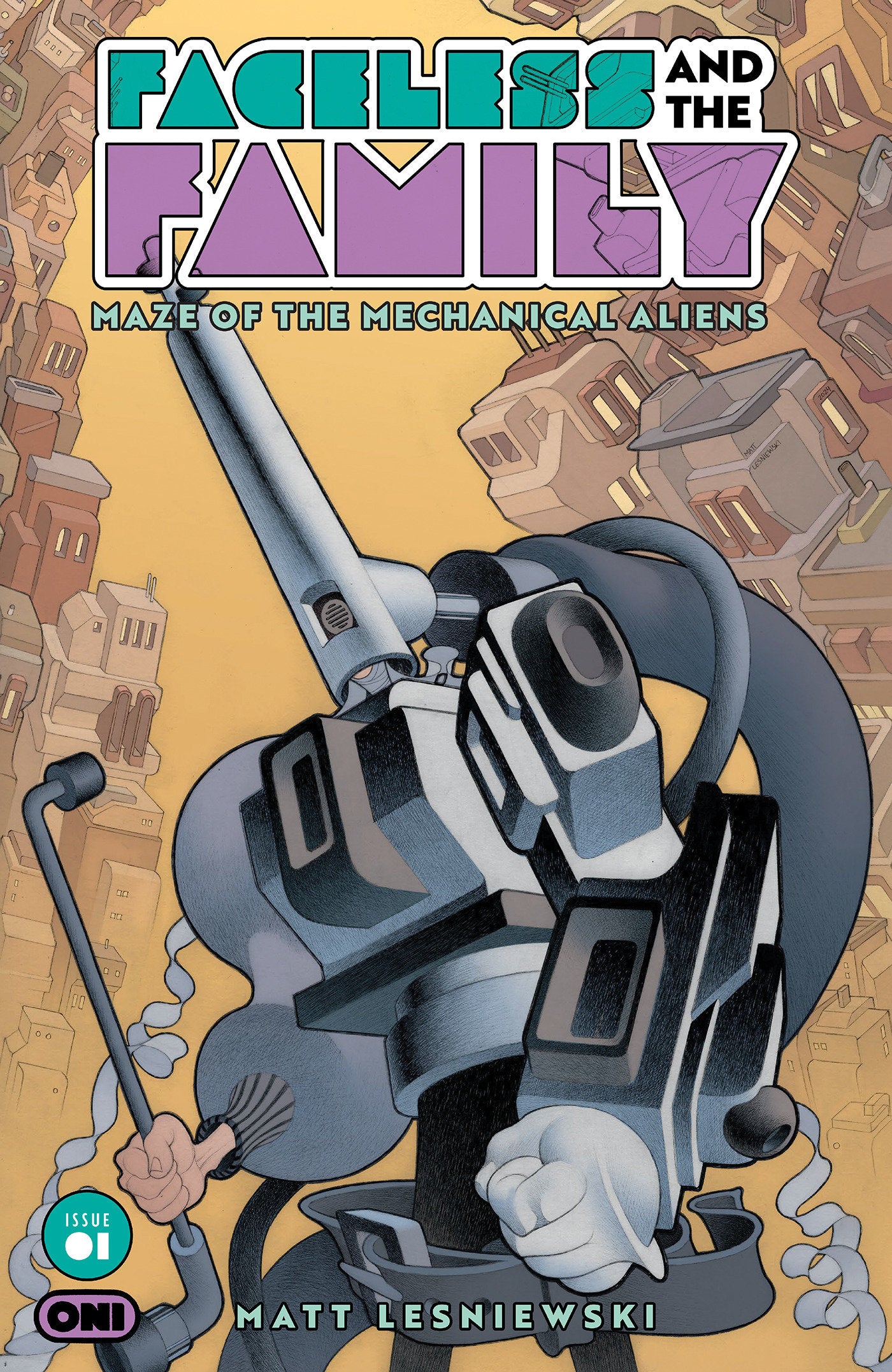 FACELESS AND THE FAMILY MAZE OF THE MECHANICAL ALIENS #1 3rd Printing ISBN: 64985600902900113 - FOC DATE: 8/16/26 - Release Date: 9/9/26