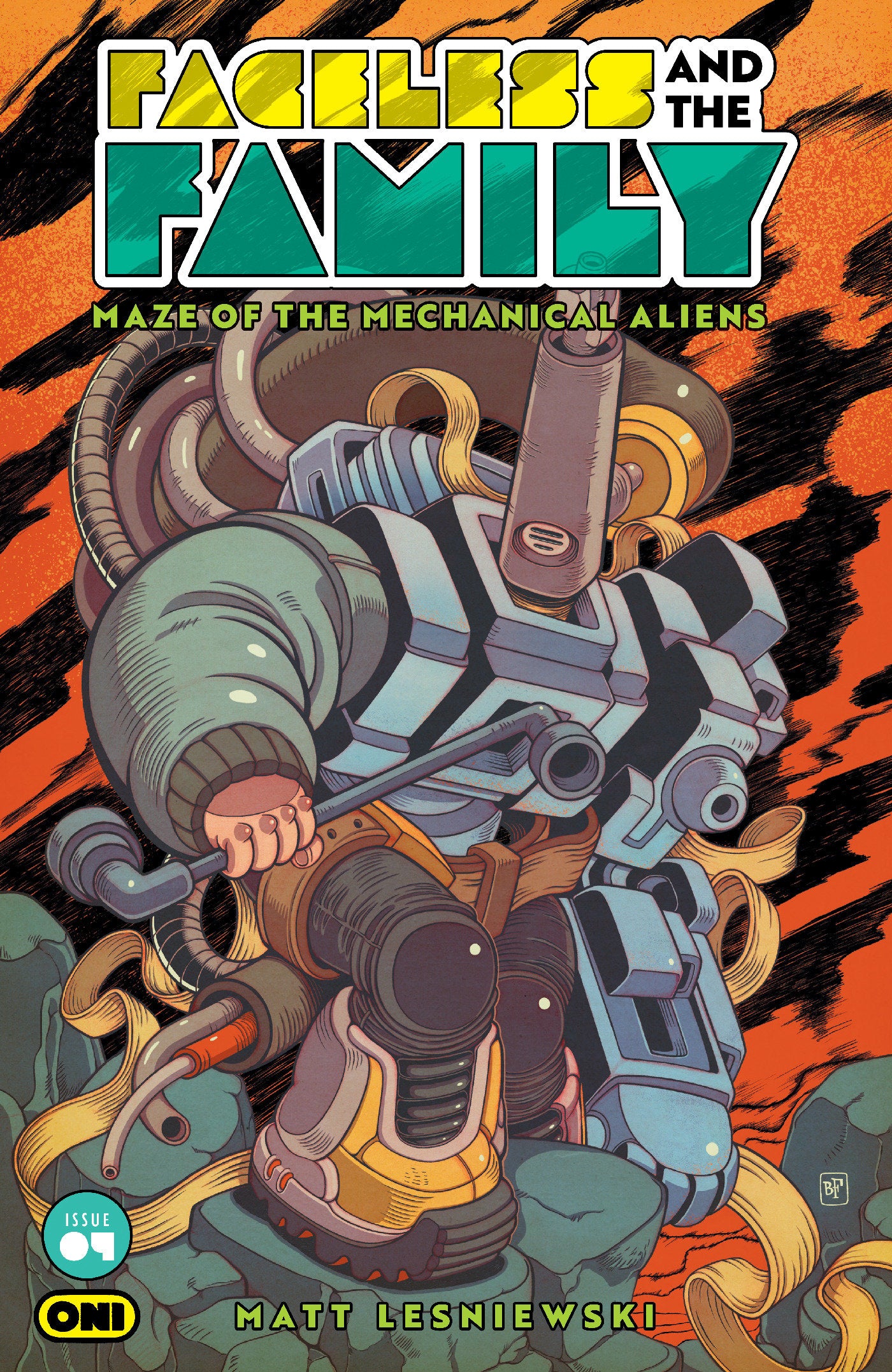 FACELESS AND THE FAMILY MAZE OF THE MECHANICAL ALIENS #4 CVR B BILLY FOWLER VAR ISBN: 64985600902900421 - FOC DATE: 9/20/26 - Release Date: 10/21/26