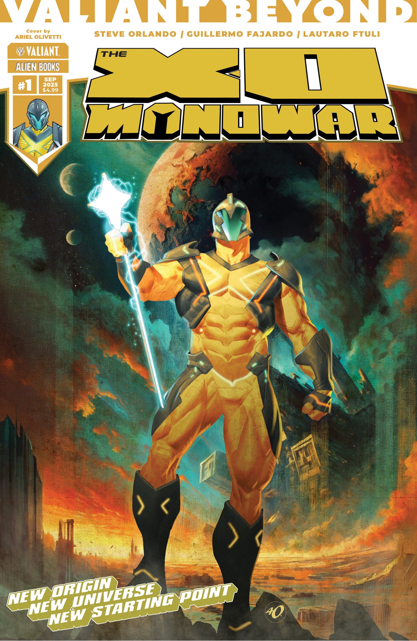 Valiant Beyond: The X-O Manowar #1 Cover A (Olivetti) - 9/17/25 - Release Date: 9/17/25