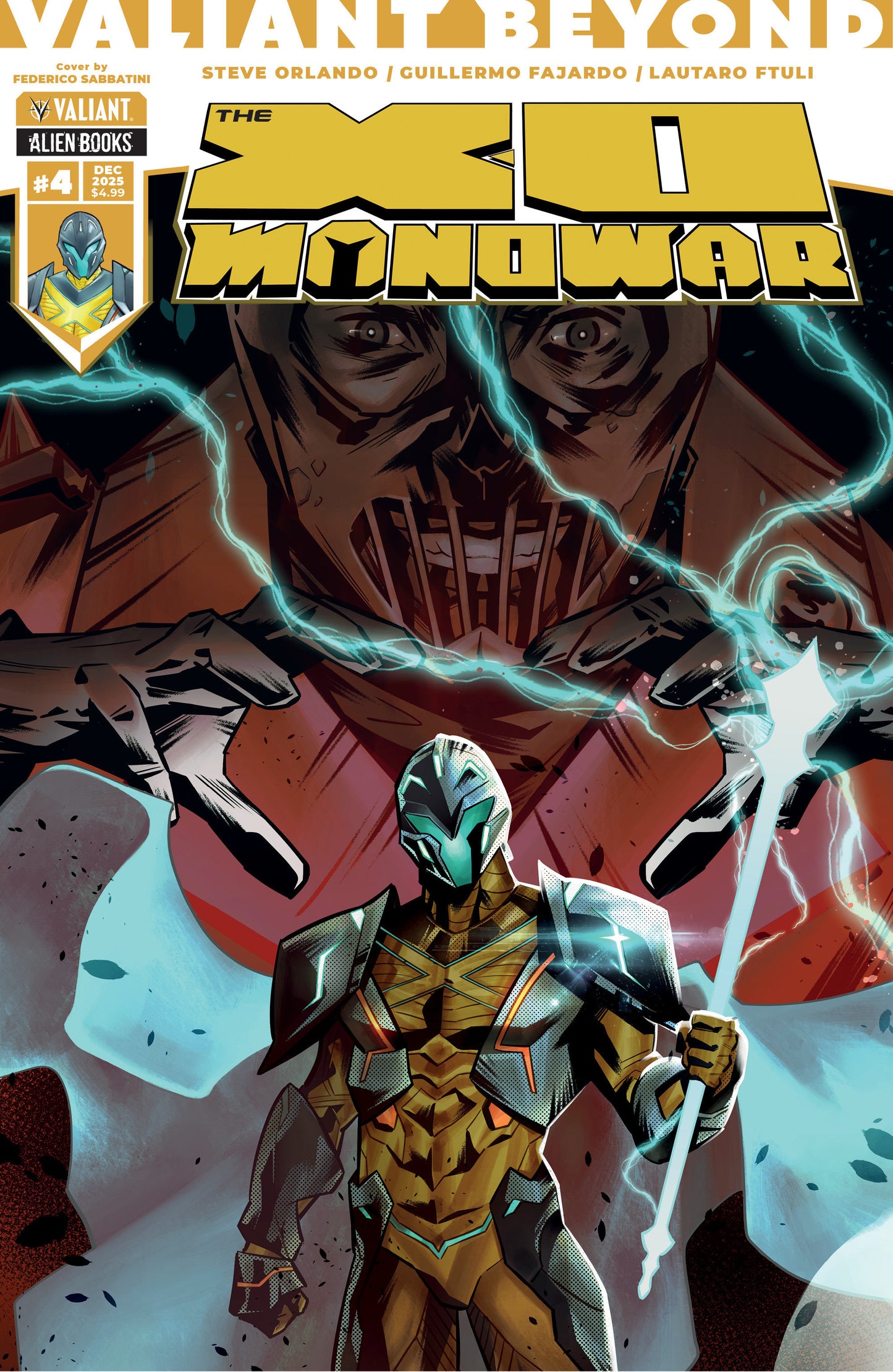 Valiant Beyond: The X-O Manowar #4 Cover A (Sabbatini) ISBN: 73238818144500411 - Release Date: 12/24/25