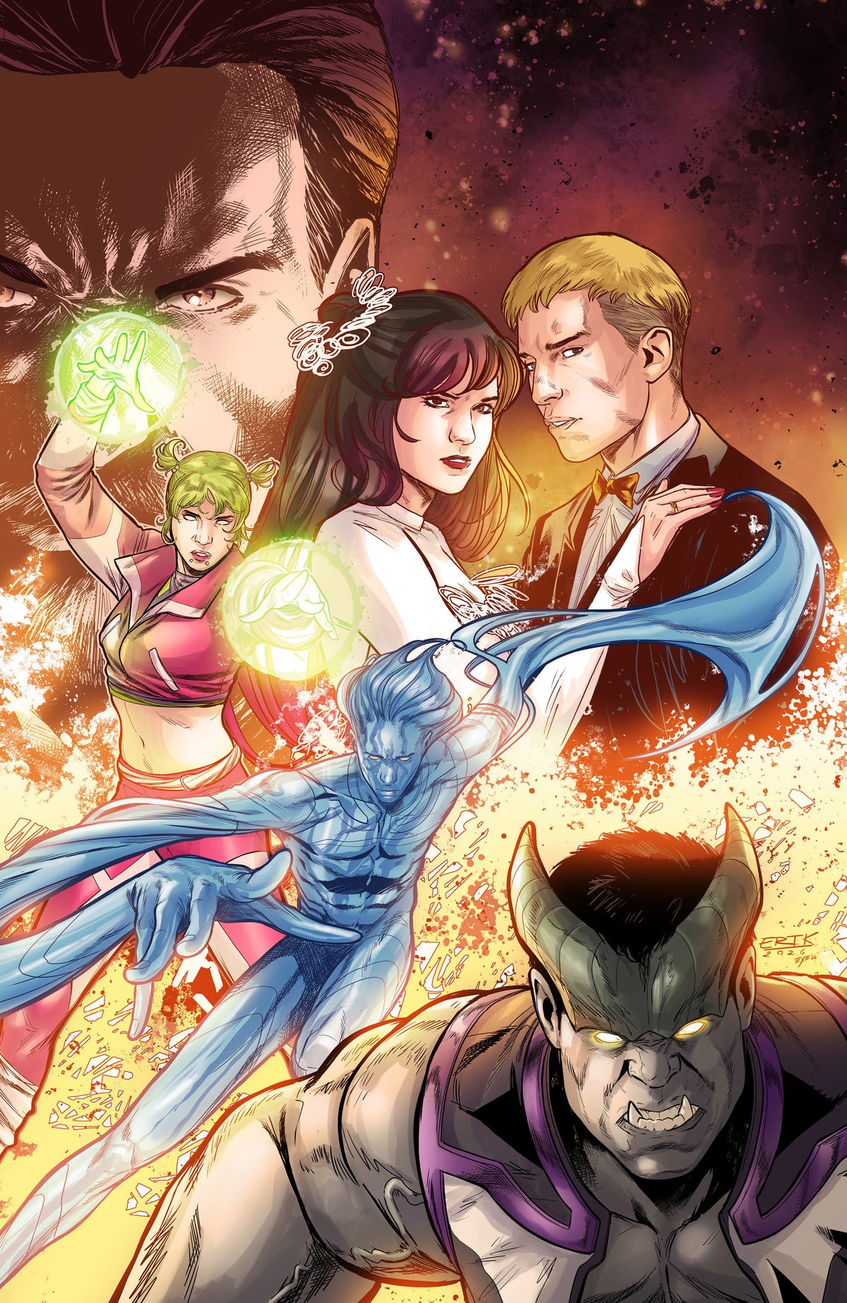 Valiant Beyond: All-New Harbinger Finale--The Wedding Variant C (Tamayo Full Art) ISBN: 73238818204601031 - FOC DATE: 10/18/26 - Release Date: 12/2/26