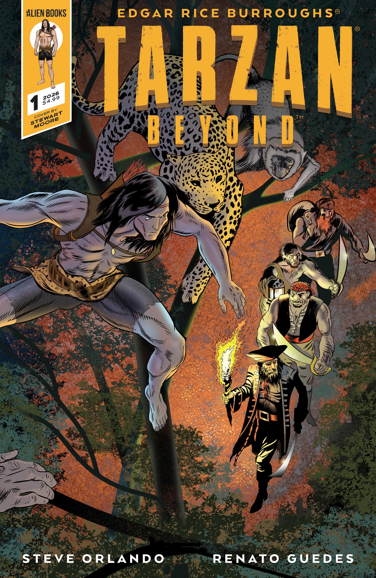 Tarzan Beyond #1 Variant C (Moore Wraparound Variant) ISBN: 73238818474300131 - FOC DATE: 5/3/26 - Release Date: 6/10/26